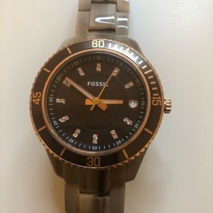 Fossil Stella Faux Alpine Horn Watch w/Crystals